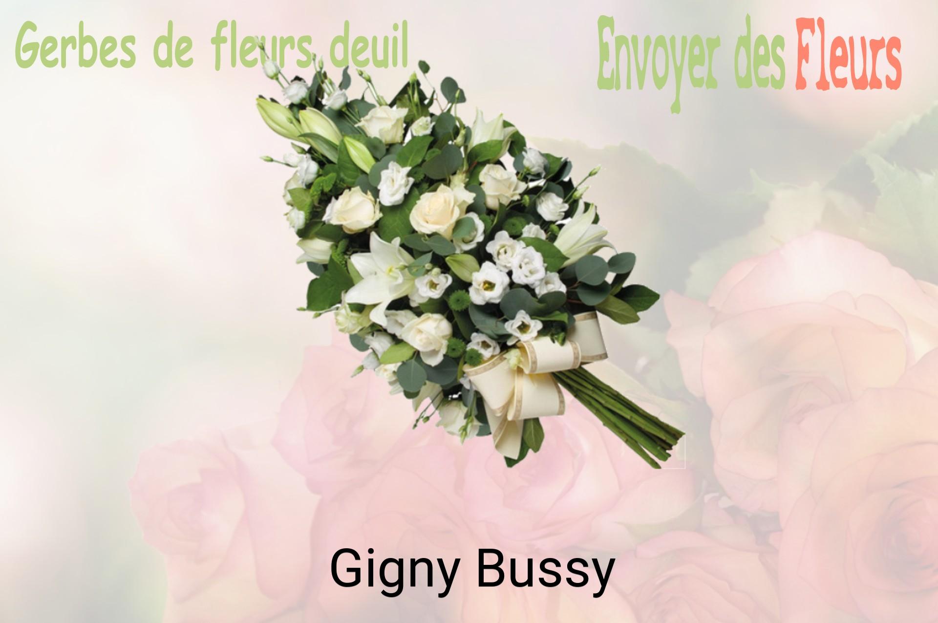 Gerbe de fleurs de deuil livrée à Gigny-Bussy